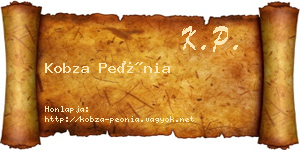 Kobza Peónia névjegykártya